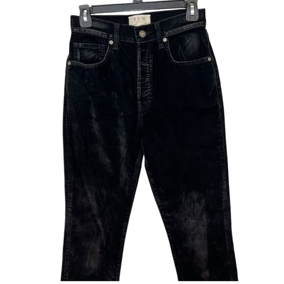 Free People We The Free Stella High-Rise Velvet Skinny Jeans Black - Picture 5 of 15